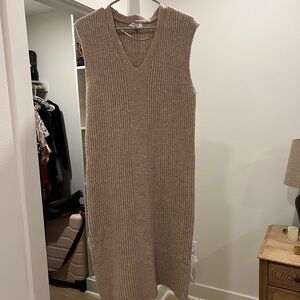 Sleeveless Ribbed Knit Dress
